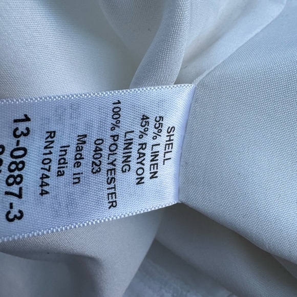 2-pc Women’s Jessica London Linen blend capris set While Size 22/20W - Picture 12 of 12